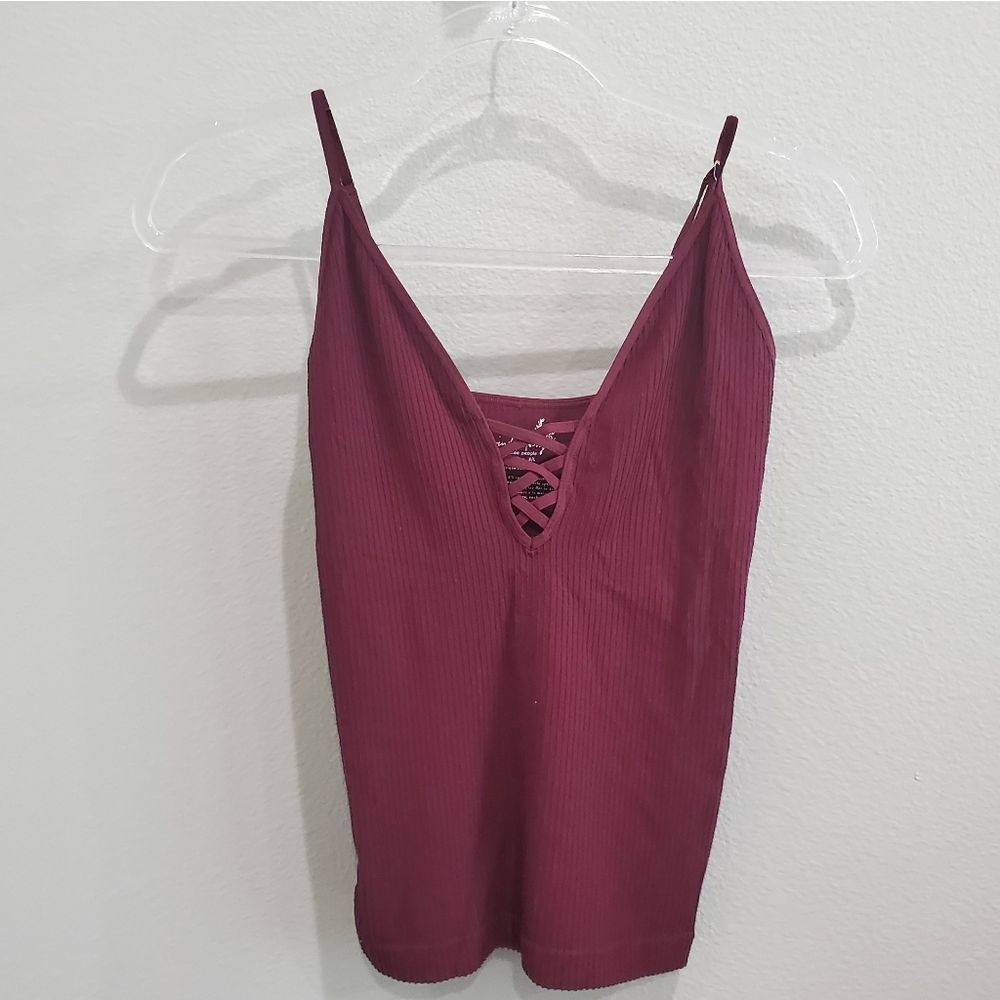 Free People intimately maroon top